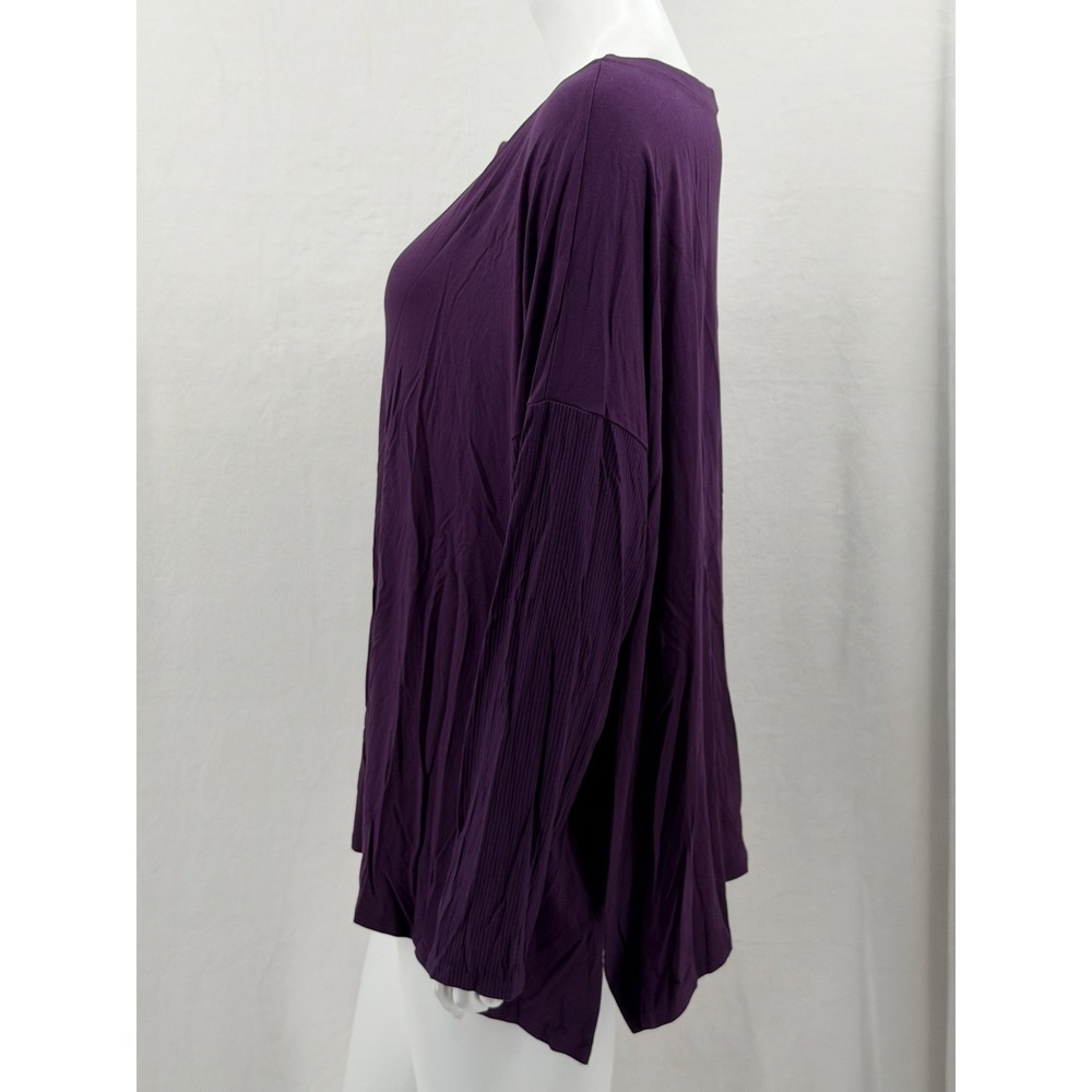 J Jill Top Women 2X Purple Wearever Collection Long Sleeve Stretch Travel Staple - Picture 4 of 10